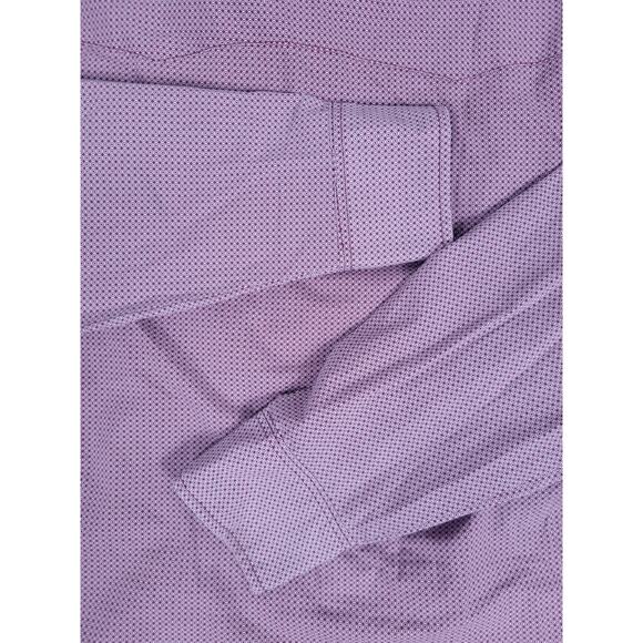 Wrangler Mens Large‎ Wrancher Western Red Dot Circle All Over Pattern Pearl Snap - Picture 5 of 8